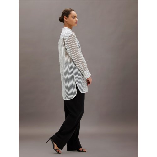  Jacquard Stripe Popover Shirt