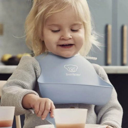 BabyBjorn Baby Bib 2-Pack - Powder Yellow/Powder Blue