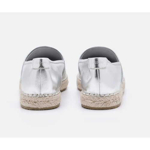  Leather Espadrilles - Silver 