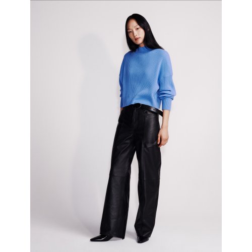  Cropped Cashmere Crewneck Sweater