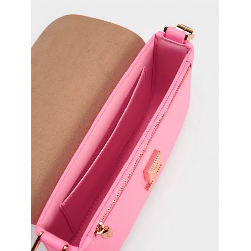 Koa Square Push-Lock Shoulder Bag - Pink