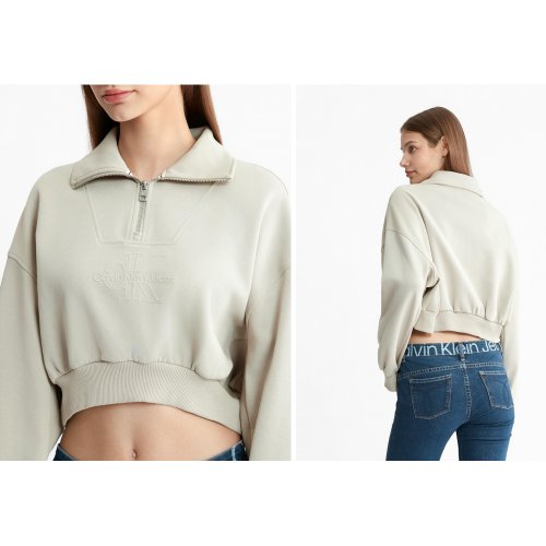 Half Zip Polo Neck Sweatshirt