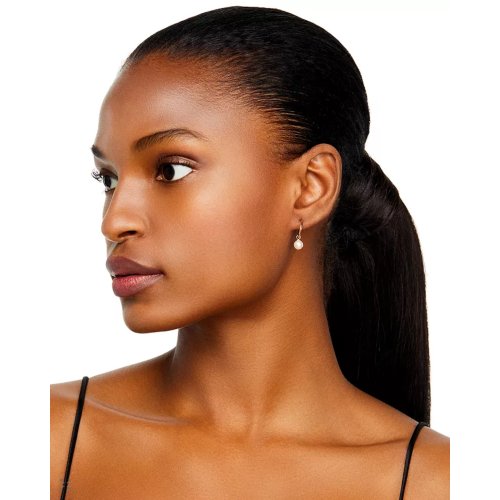 Bloomingdale's Fine Collection Cultured Freshwater Pearl Huggie Hoop Earrings in 14K Yellow Gold, 6mm