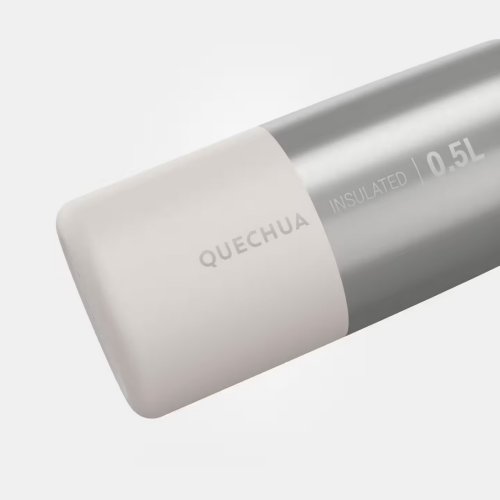 Mountain Hiking 0.5L Isothermal Insulated Stainless Steel Flask MH500 - White