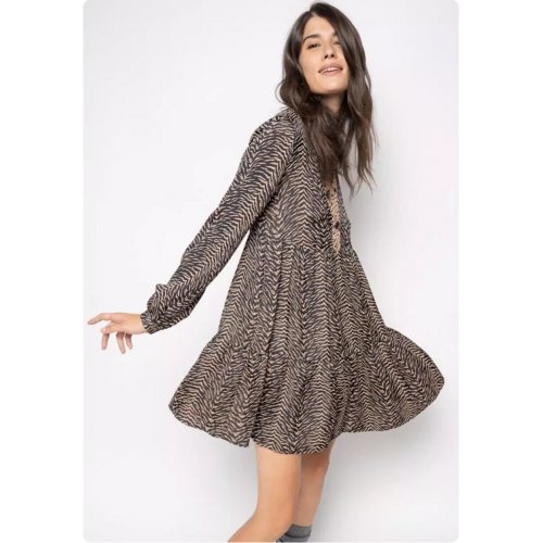 <span style='filter: blur(2.5px);'>*****</span> Zebra-print dress