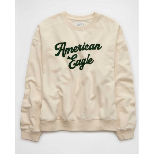 AE Logo Graphic Relaxed Crew Neck Sweatshirt