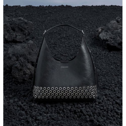 Liv Grommet Hobo Bag - Noir