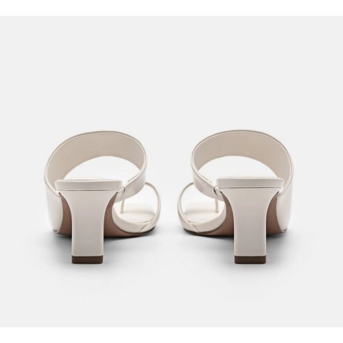  Rocco Leather Heel Sandals - Chalk 