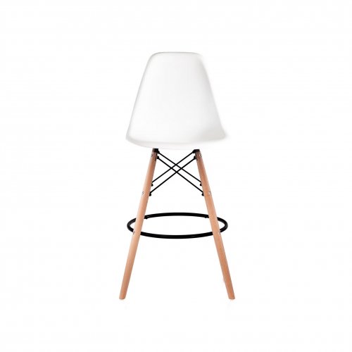 (As-is) Oslo Low Bar Chair - White