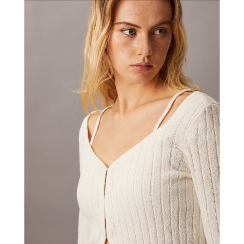  Sensual Strap Knit Cardigan
