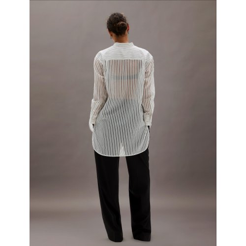  Jacquard Stripe Popover Shirt