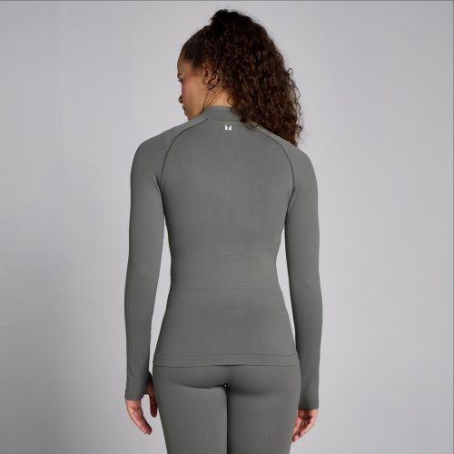 MP Women's Lifestyle Waffle Seamless Full Zip Jacket - Gunmetal
