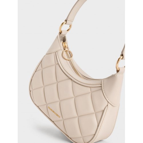 Mini Alcott Scarf Handle Quilted Bag - Oat