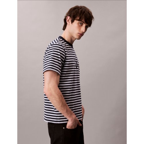 Monogram Logo Stripe Relaxed T-Shirt