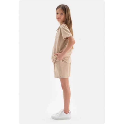 DAGİ Brown Shorts, Regular, Short Leg, Loungewear for Girls