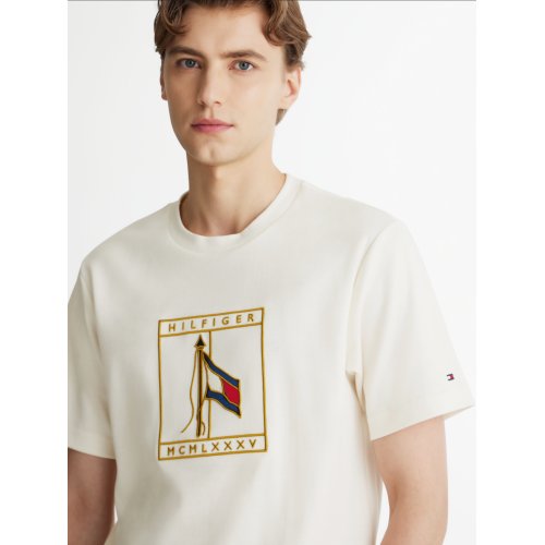  Flag Icon Embroidery Interlock T-Shirt