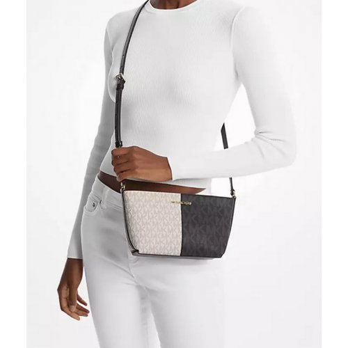 MICHAEL KORS Jet Set Small Two-Tone Logo Crossbody Bag