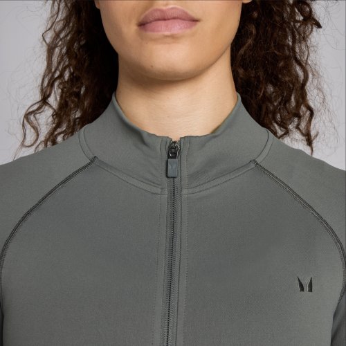 MP Women's Lifestyle Waffle Seamless Full Zip Jacket - Gunmetal