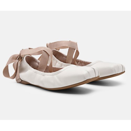  Lexa Leather Ballerina Flats - Chalk 