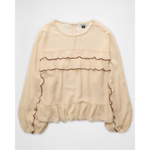 AE Ruffled Long Sleeve Blouse