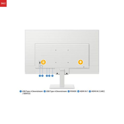 SAMSUNG 27" M5 M50F FHD FLAT SMART MONITOR (WHITE)