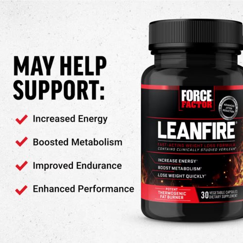  Force Factor, LeanFire, 30 Vegetable Capsules 