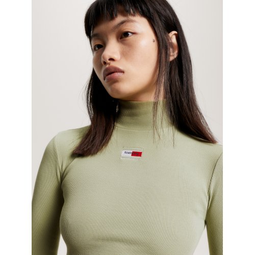  Essential Ribbed Turtleneck Mini Bodycon Dress