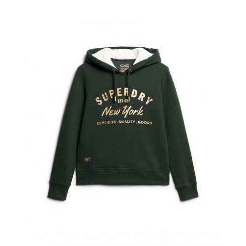 Luxe Metallic Logo Hoodie