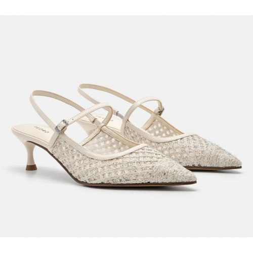  Marvel Heel Pumps - Chalk 