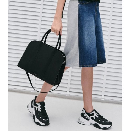  Axel Faux Suede Bowling Bag - Black 