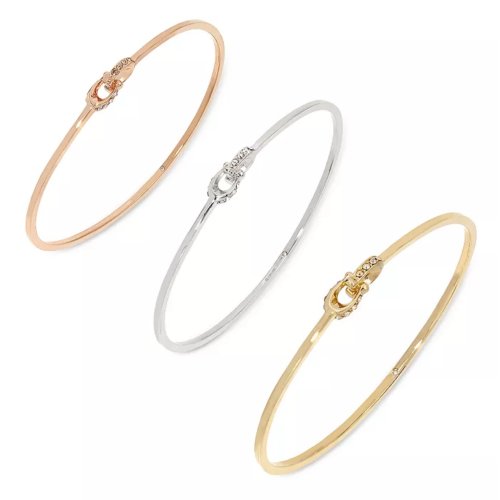 COACH Interlocking Pavé Logo Bangle Bracelet Set - Gallery Image 1