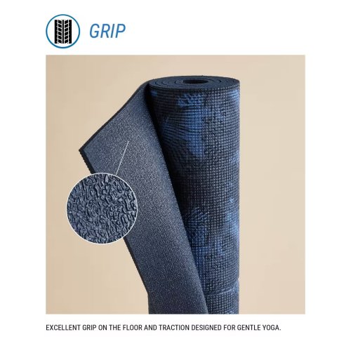 8mm Gentle Yoga Mat - Extra Thick & Durable (Dark Blue)