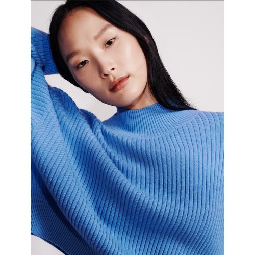  Cropped Cashmere Crewneck Sweater