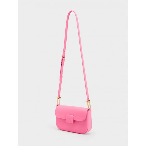 Koa Square Push-Lock Shoulder Bag - Pink