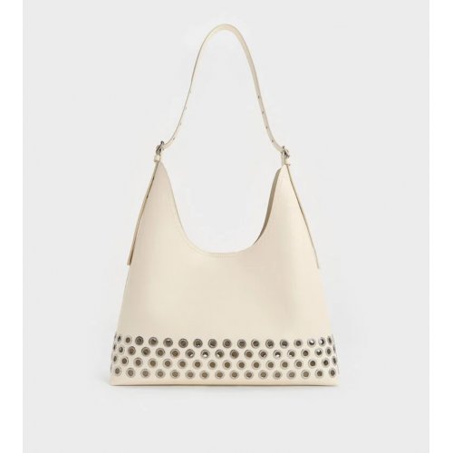  Liv Grommet Hobo Bag - Cream 