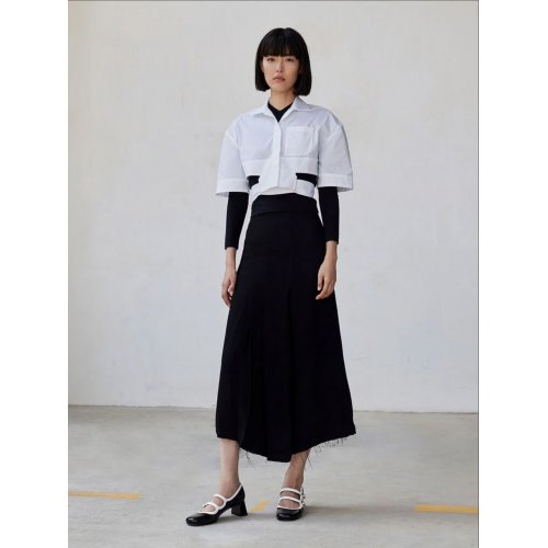  Pearl-Buckle Two-Tone Mary Jane Pumps - Black Box 