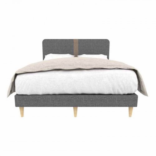 [Single] Dourado Grey Fabric Bed Frame (Water Repellent)