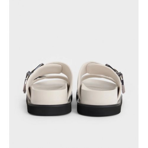  Kirke Buckled Double-Strap Sandals - White 