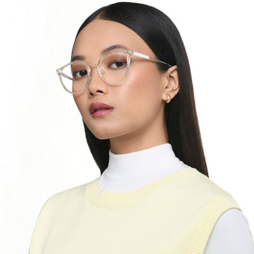 Crystal Transparent Full Rim Cat Eye