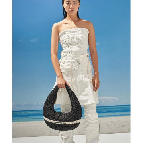  Allegra Knitted Slouchy Hobo Bag - Black 