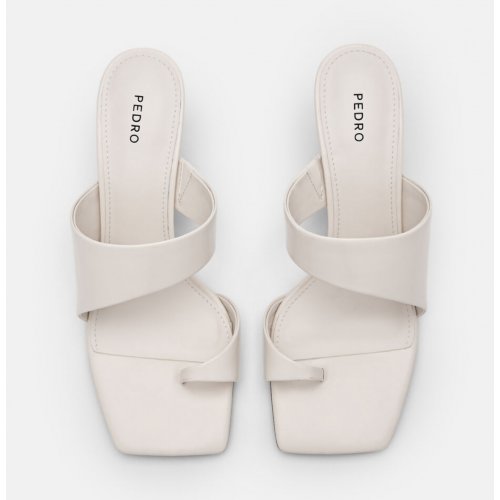  Rocco Leather Heel Sandals - Chalk 