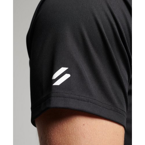 Train Active Logo Short Sleeve T Shirt-BLACK