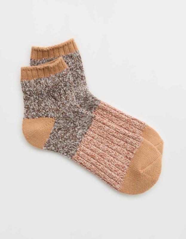 Aerie Colorblock Bobby Socks - Toasty, One Size 