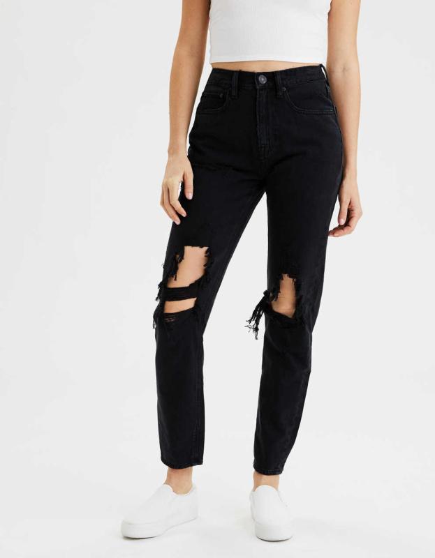 AE Slim '90s Boyfriend Jean - Bold Black, 0 
