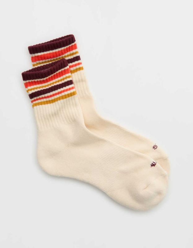 OFFLINE By Aerie Crew Socks - Toasted Coconut, One Size 