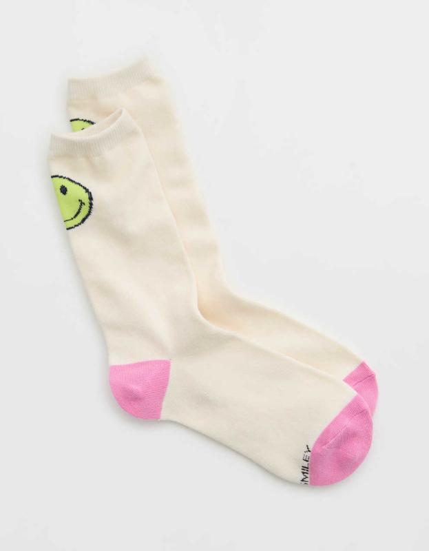 Aerie Real Soft® Crew Socks - Bright Pink, One Size 