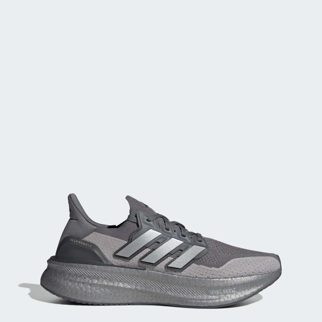 adidas Ultraboost 5 Shoes Running 6 UK Men Grey / Silver Metallic / Grey