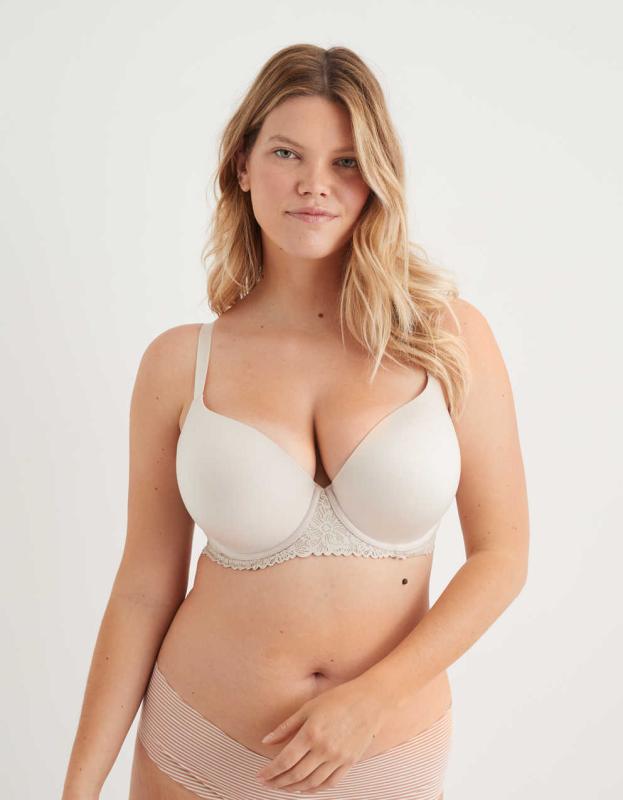 Aerie Real Sunnie Demi Push Up Bra - Soft Satin, 70D 