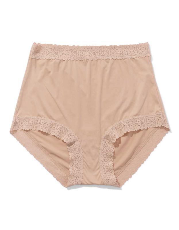 Sunnie Blossom Lace High Waisted Boybrief Underwear - Sands, L 