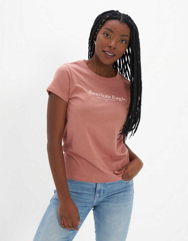 AE Classic Graphic Tee - Rust, XXS 